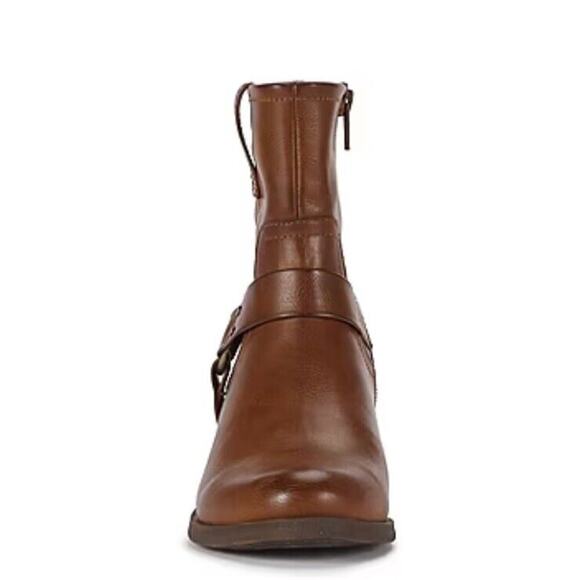 Frye And Co Womens Elodie Flat Heel Motorcycle Boots Brush Brown Size 9.5 - Picture 4 of 10